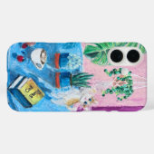 Originele kunst gezellige kat telefoon geval Case-Mate iPhone case (Achterkant (horizontaal))