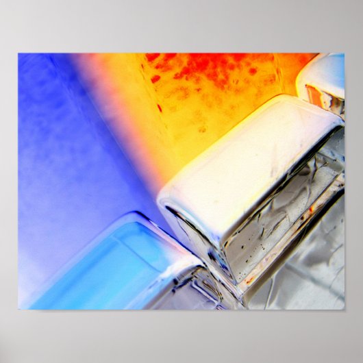 Originele kunst: "lichte geometrie: brandijs" poster (Voorkant)