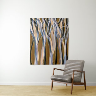 Originele Kunst Magische Bos Bomen Natuur Abstract Wandkleed