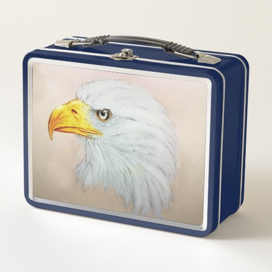 Originele  kunst metalen lunchbox - Eagle (Voorkant)