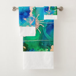 Originele kunst moderne badhanddoek Set Bad Handdoek