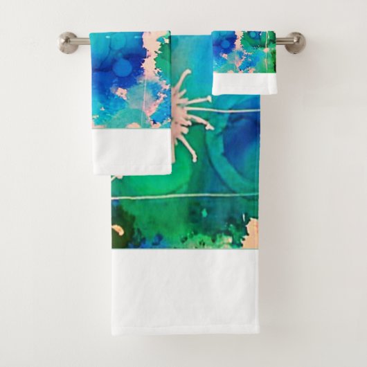 Originele kunst moderne badhanddoek Set Bad Handdoek (Insitu)
