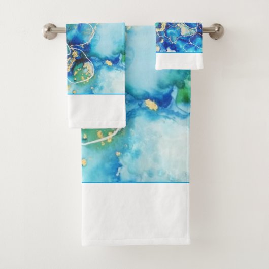 Originele kunst moderne badhanddoek Set Bad Handdoek (Insitu)