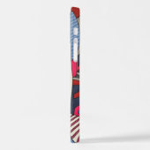 Originele Kunst Moderne coole kreuze glimlach ogen iPhone Hoesje (Linkerkant)