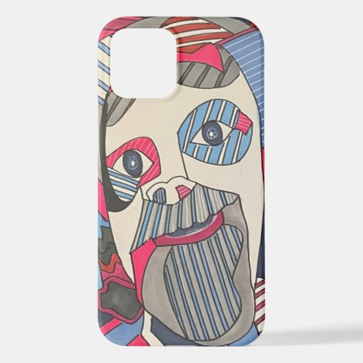 Originele Kunst Moderne coole kreuze glimlach ogen iPhone Hoesje (Achterkant)