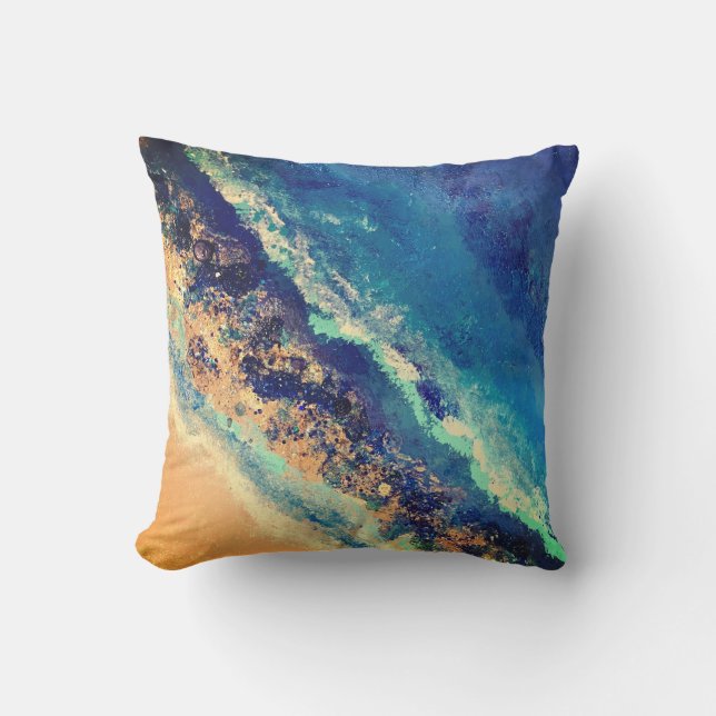 Originele kunst outdoor kussen oceaan (Voorkant)