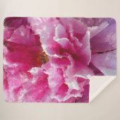 *~* Originele kunst Roze pony Floral AR1 Schildere Sherpa Deken (Voorkant (horizontaal))