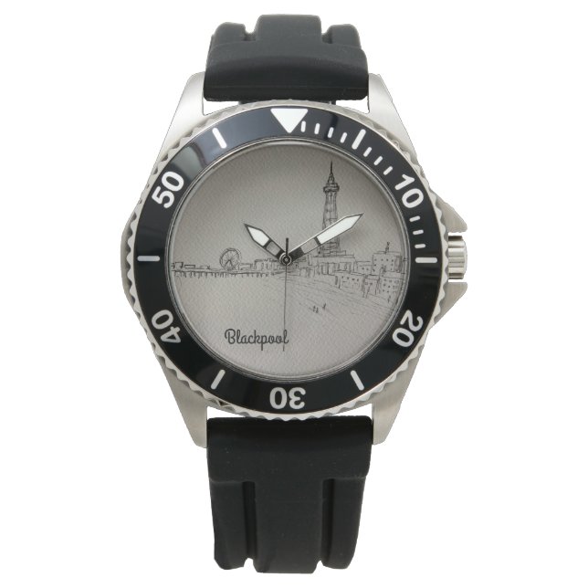 Originele Kunst van Blackpool Tower Horloge (Voorkant)