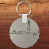 Originele Kunst van Blackpool Tower Sleutelhanger (Voorkant)