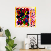 Originele kunst van het schilderen van gemengde kl poster (Thuiskantoor)