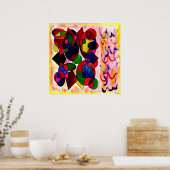 Originele kunst van het schilderen van gemengde kl poster (Keuken)