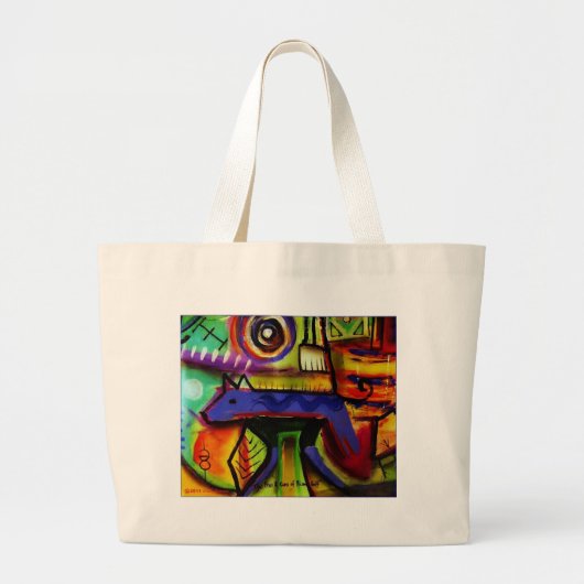 Originele kunst van ontwerper grote tote bag (Voorkant)