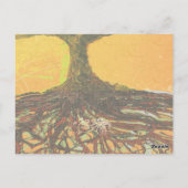 Originele Kunst - Verpletterde Beknopte Aarde Eleg Briefkaart (Achterkant)