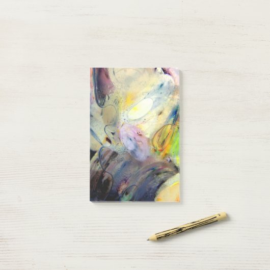 Originele kunst: "vloeibaar snoep kleuren" post-it® notes (Op bureau)