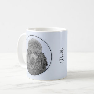 Originele Kunst Zwart Miniatuur Speelgoed Poodle S Koffiemok