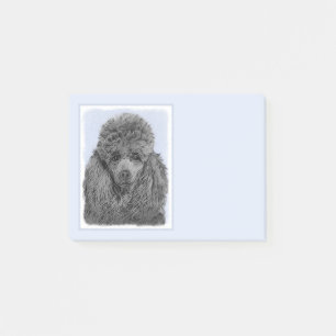 Originele Kunst Zwart Miniatuur Speelgoed Poodle S Post-it® Notes