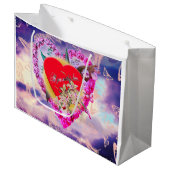 ORIGINELE KUNSTHART, STROMEN EN CLOUDS GIFT BAG GROOT CADEAUZAKJE (Voorkant Gekanteld)