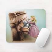 Originele  kunstmousepad - Piano Girl Muismat (Met muis)