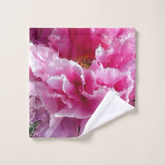 *~* Originele Kunstroze pony Floral Painal AR1 Bad Handdoek (Wasdoekje)