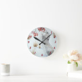 originele kunstschatten muis sneeuwscène ronde klok (Huis)