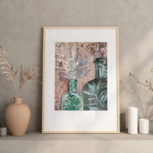 Originele Kunstwerk  Fles & Foliage Poster