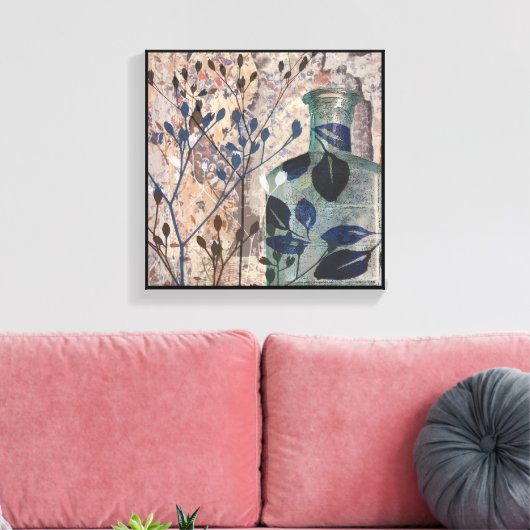 Originele Kunstwerk  flesjes & Foliage Canvas Afdruk (Insitu (Woonkamer))