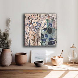 Originele Kunstwerk  flesjes & Foliage Canvas Afdruk