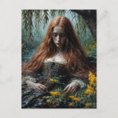Originele kunstwerk 'Ophelia half ondergedompeld' Briefkaart (Voorkant)