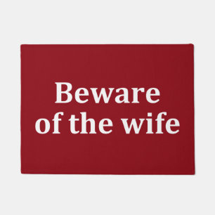 Originele leuke douane Voorzichtig van de vrouw .. Deurmat