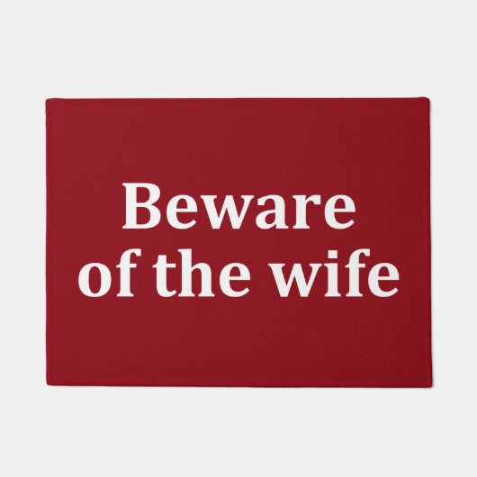Originele leuke douane Voorzichtig van de vrouw .. Deurmat (Voorkant)