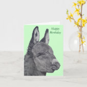 originele levensechte tekening van Cute donkey Kaart (Gele Bloem)