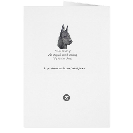 originele levensechte tekening van schattige ezel (Achterkant)