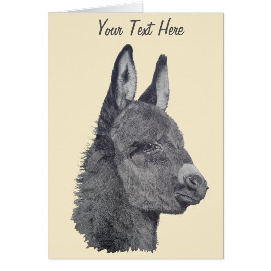 originele levensechte tekening van schattige ezel (Voorkant)
