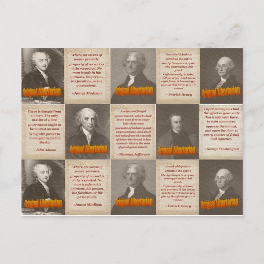 Originele Libertarians Post Card Briefkaart (Voorkant)