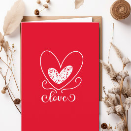 Originele Liefde Poëzie Schattige Rode Hart Valent Kaart