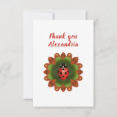 Originele Lieveheersbeestje Rood Wit en Groen Bedankkaart (Voorkant)