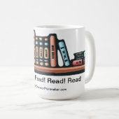 Originele Linocut van boekhouder van Ken Swanson Koffiemok (Voorkant rechts)