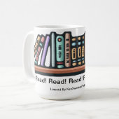 Originele Linocut van boekhouder van Ken Swanson Koffiemok (Voorkant links)