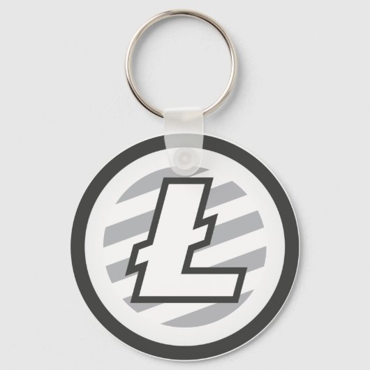 Originele Litecoin Logo Symbool Crypto Coin Sleute Sleutelhanger (Voorkant)