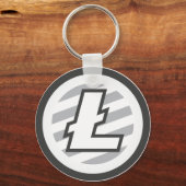 Originele Litecoin Logo Symbool Crypto Coin Sleute Sleutelhanger (Voorkant)