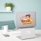 Originele logo sticker met die-cut voor Sweary Mom (Laptop op bureau)