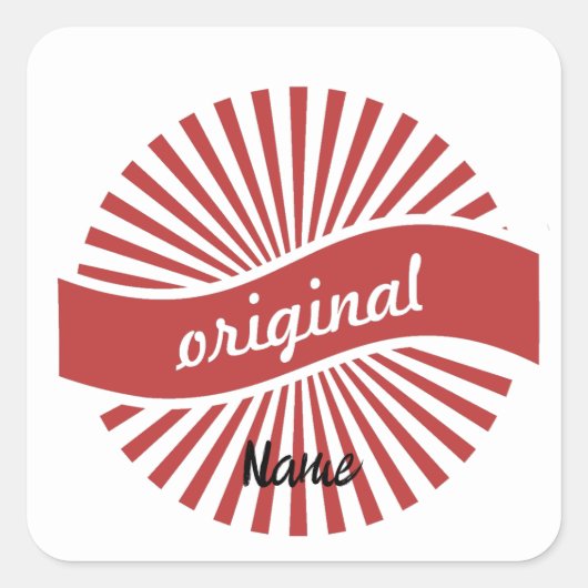 Originele Logo Thunder_Cove Vierkante Sticker (Voorkant)