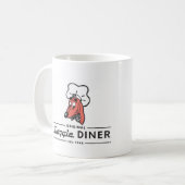 Originele logo van het restaurant DOGGIE DINER Koffiemok (Voorkant links)