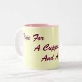 originele Londense slang leuke tekst drink slogan Tweekleurige Koffiemok (Voorkant links)