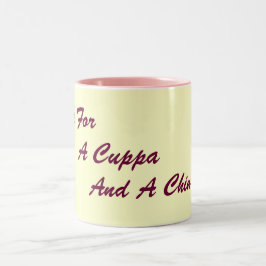 originele Londense slang leuke tekst drink slogan Tweekleurige Koffiemok