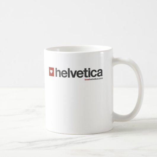 Originele LoveHelvetica Logo Mok (Rechts)