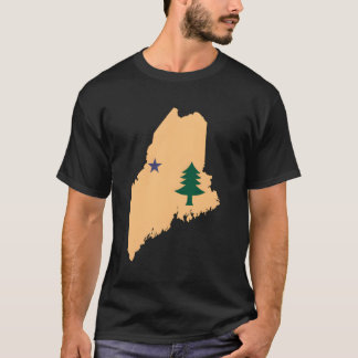 Originele Maine State vlag Noord-New England Dir T-shirt