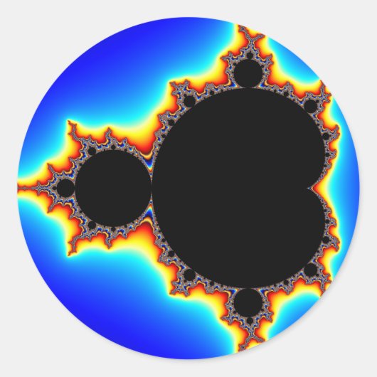 Originele Mandelbrot Set 03 - Fractal Ronde Sticker (Voorkant)