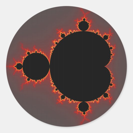 Originele Mandelbrot Set - Fractal Ronde Sticker (Voorkant)