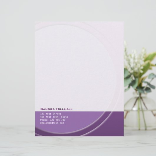 Originele Metallic Moderne tekst en kleur Custom Briefhoofd (Staand voorkant)